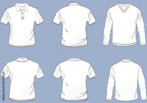 Set of shirt templates Set of shirt templates
