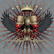 Cool tattoo style rock emblem. Useful for flyer layouts. Cool tattoo style rock emblem. Useful for flyer layouts.