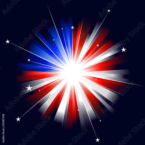 USA Styled Burst Of Light