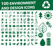 100 green environment icons