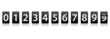 Information board style Flip Down Numbers