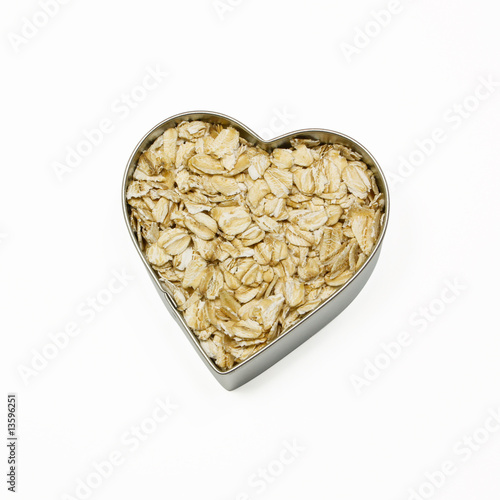 Photo: heart filled with oatmeal heart filled with oatmeal