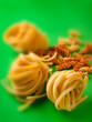close up of yellow italian pasta