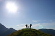 Familie im Gegenlicht