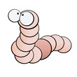 wurm cartoon lustig
