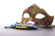 Mardi Gras Mask and Beads