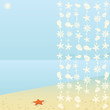 Summer background with starfish