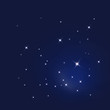 Starry blue sky in the night