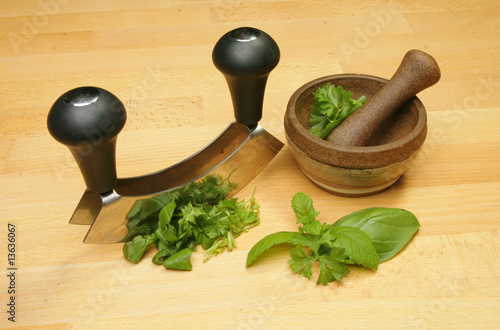 Preparing herbs