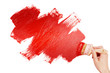 Painting with red brush