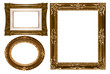 Oval and Rectangular Decorative Gold Empty Wall Picture Frames