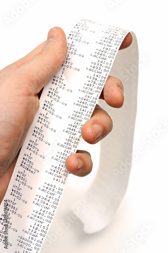 Photo: Receipt in hand Receipt in hand