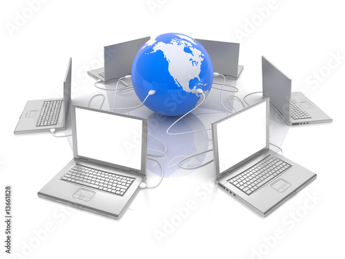Illustration: Global network the Internet Global network the Internet
