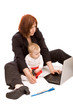 Businesswoman with baby Businesswoman with baby