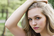 Attractive yung blonde teenager portrait