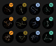 Vector: constellations & Zodiaque constellations & Zodiaque