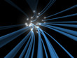 In flow of glowing fiber In flow of glowing fiber