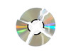 Broken single DVD(CD) disc. Isolated Broken single DVD(CD) disc. Isolated