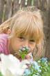 Girl with flowers