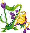 Spider with harp