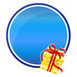 blank button with gift
