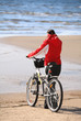 Woman by bike