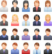 set of icons representing people