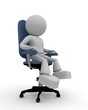 persons sits on chair