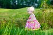Cute little girl in summer dress Cute little girl in summer dress