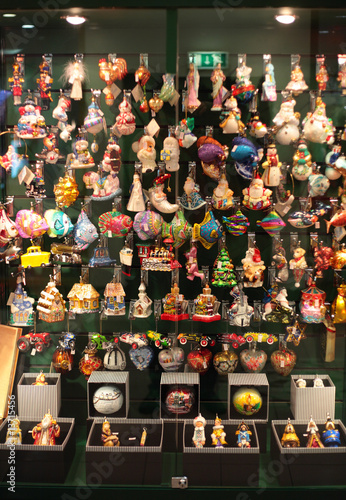 Photo: Show-window with Christmas-tree decorations Show-window with Christmas-tree decorations