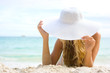 Photo: Blonde with white hat Blonde with white hat