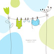 Baby boy arrival announcement card