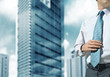 Business office and businessman Business office and businessman
