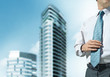 Business office and businessman