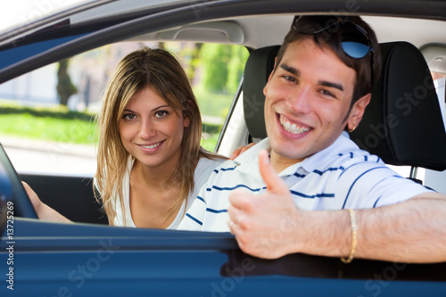 couple in car