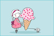girl with giant ice cream