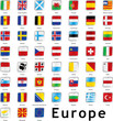 isolated european flags