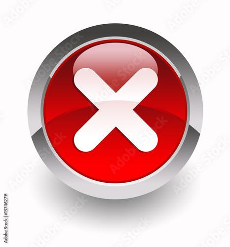 Cancel glossy icon