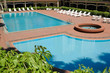Swimming pool and deck chairs