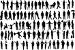 Vector silhouettes of businessmen