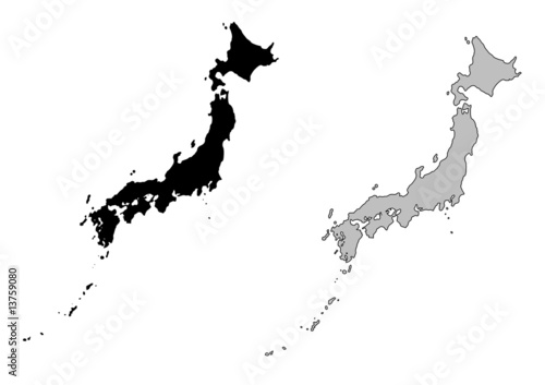 Japan Map White