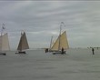 Ice sailing on the Gouwzee in the Netherlands