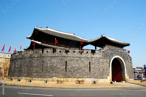 Photo: Paldalmun, Gate in Hwaseong Fortress, Suwon, Korea Paldalmun, Gate in Hwaseong Fortress, Suwon, Korea
