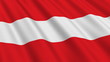 Flag of Austria waving in the wind - seamless loop