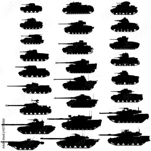 army tanks cartoon. Evolution of the tank.