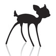 bambi silhouette vector illustration