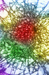 Multi-colored broken glass