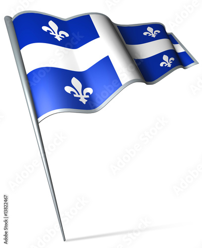 Illustration: Flag pin - Quebec (Canada) Flag pin - Quebec (Canada)