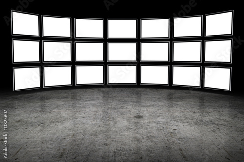 Illustration: Several TVs with blank space Several TVs with blank space
