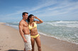 Happy couple at the beach